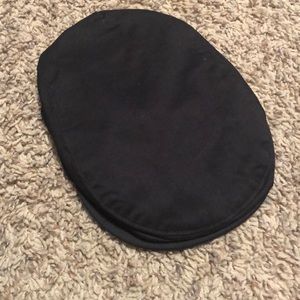 6-9 month black newsboy hat.